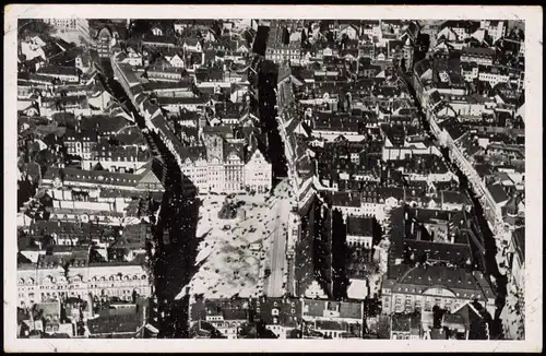 Ansichtskarte Leipzig Luftbild Marktplatz 1932