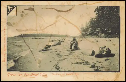 Ansichtskarte Putbus Gruss von der Insel Vilm Knirkberg mit kleinem Vilm 1905