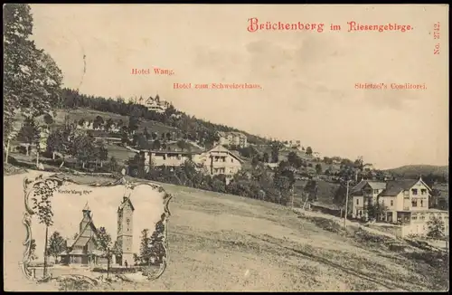 Brückenberg-Krummhübel Karpacz 2 Bild Hotel Wang Schweizerhaus Conditorei 1909