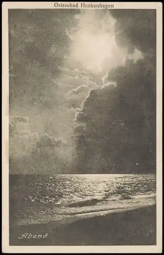 Postcard Henkenhagen Ustronie Morskie Strand - Am Abend Pommern 1918