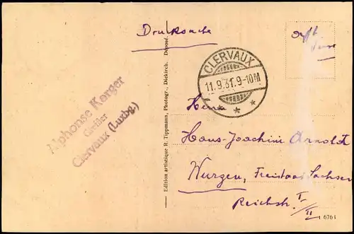 Postcard Rédange sur Attert Granduché de Luxembourg 1931
