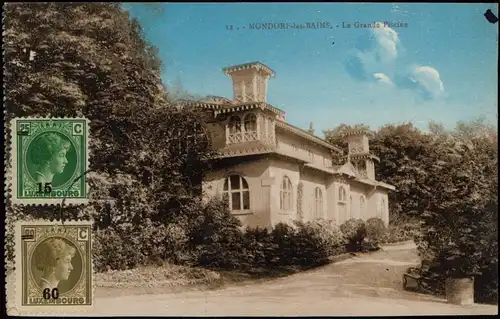 Postcard Bad Mondorf Munneref La Grande Piscine 1930  gel. Clervaux