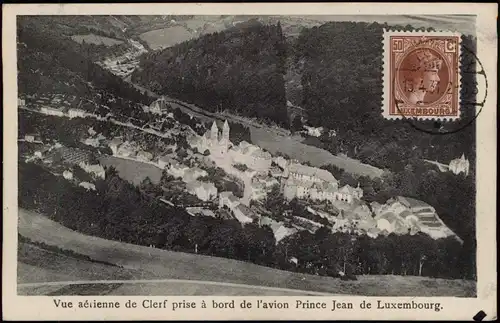 Postcard Clerf Clervaux Luftbild Vue aerienne 1931