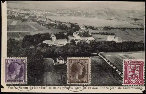 Postcard Bad Mondorf Munneref Luftbild Vue aerienne 1931  gel. Clervaux