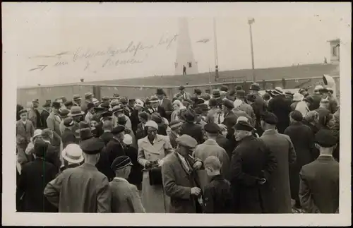 Foto Bremerhaven Hafen Ankunft Dampfer Deutschland 1934 Privatfoto