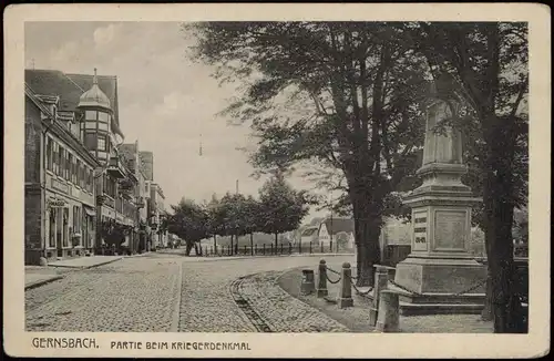 Ansichtskarte Gernsbach Partie am Kriegerdenkmal 1922