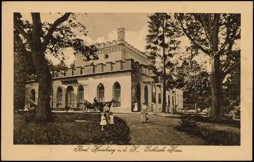 Ansichtskarte Bad Homburg vor der Höhe Gothisches-Haus Cafe Restaurant 1922