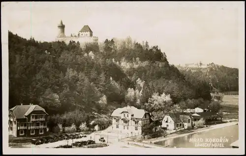 Postcard Kokorschin Kokořín ZÁMECKÝ HOTEL 1930