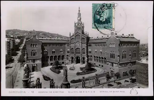 Postales Barcelona HOSPITAL DE SANT PAU 1932