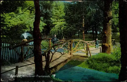 Ansichtskarte Apolda Schötener Promenade. 1912
