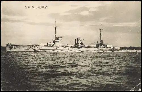 Ansichtskarte  Schiffe/Schifffahrt - Kriegsschiffe (Marine) S.M.S. Moltke 1915