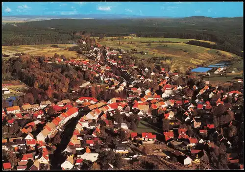 Ansichtskarte Benneckenstein Luftbild Ort im Harz vom Flugzeug aus 1970