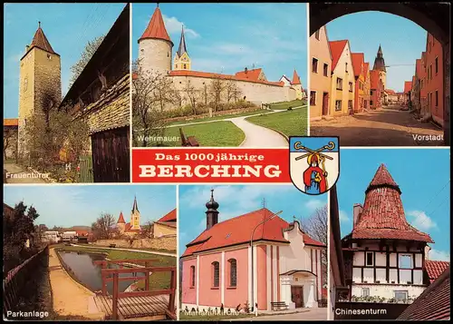 Berching Bacham Mehrbild Ortstansichten Frauenturn Parkanlage Wehrmauer 1970