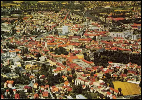 Ansichtskarte Bayreuth Luftbild Gesamtansicht vom Flugzeug aus 1970