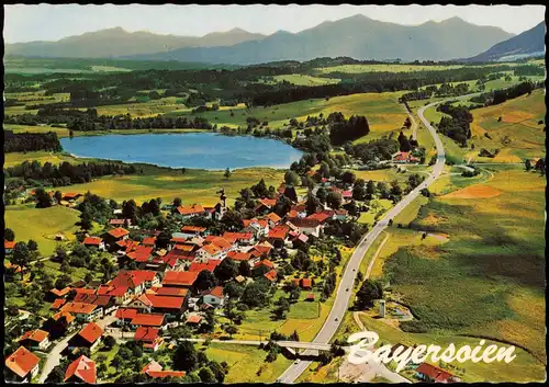 Ansichtskarte Bayersoien Luftbild Ortsansicht vom Flugzeug aus 1975
