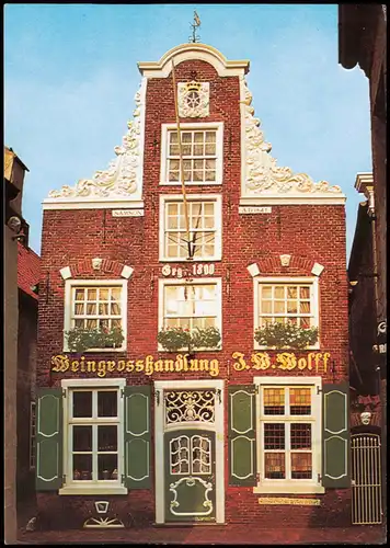 Leer (Ostfriesland) Haus Samson Anno 1643 Weingrosshandlung Wolff 1980