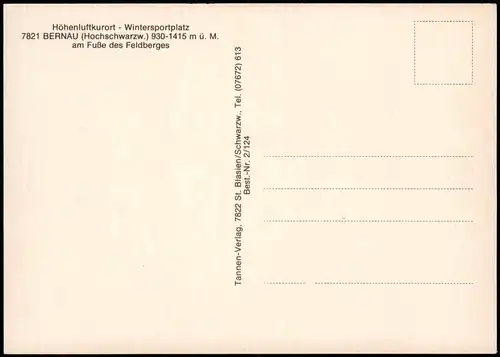 Ansichtskarte Bernau im Schwarzwald Geburtshaus Hans Thoma 1970