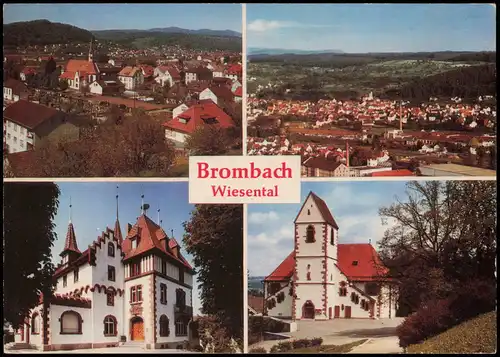 Brombach-Lörrach Brombach Wiesental Ortsansichten (Mehrbildkarte) 1973