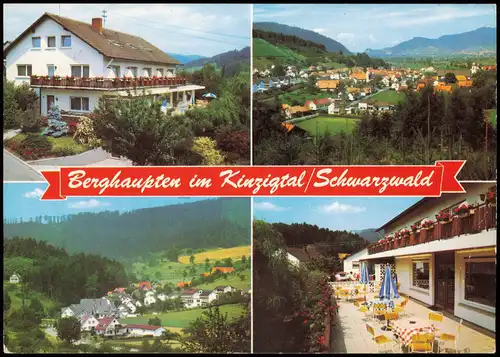 Ansichtskarte Berghaupten Mehrbildkarte Ort im Kinzigtal Schwarzwald 1976