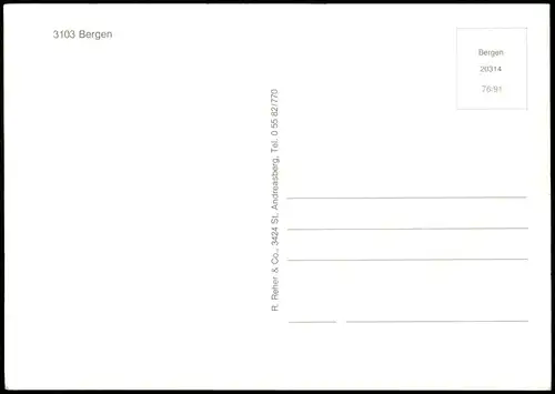 .Niedersachsen Mehrbild-AK 3103 BERGEN Ortsansichten u.a. Stadt-Cafe uvm. 1976