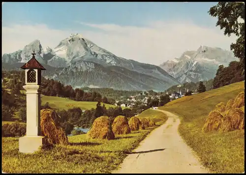 Ansichtskarte Berchtesgaden Umland-Ansicht mit Watzmann und Hochkalter 1960