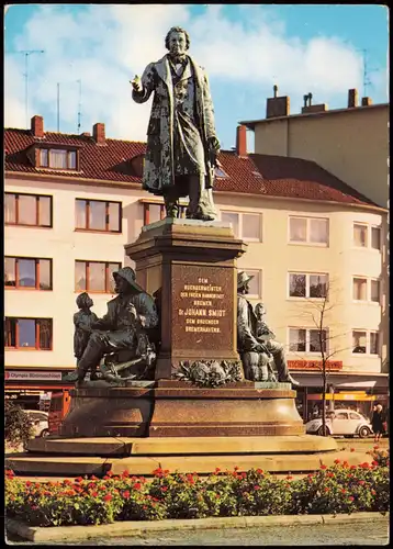 Bremerhaven Bürgermeister-Smidt-Denkmal, Auto VW Käfer vor Geschäft 1970