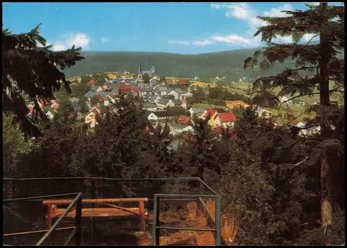 Ansichtskarte Bischofsgrün Panorama-Ansicht Blick vom Hügelfelsen 1975