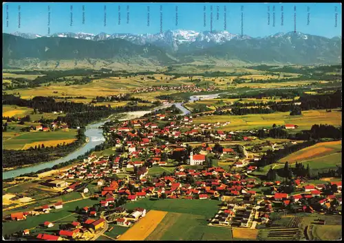 Lechbruck am See Luftbild Luftaufnahme mit Bayer. Allgäu Alpen Blick 1967
