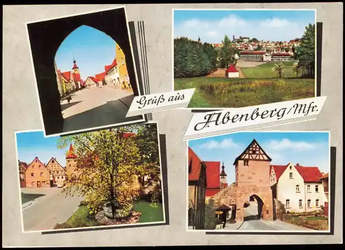 Abenberg Mehrbildkarte mit 4 Ortsansichten, Ort in Mittelfranken 1970