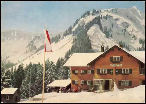 Ansichtskarte Baad (Kleinwalsertal) Gasthof Pension Starzelhaus 1960