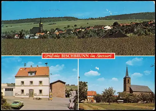 Ansichtskarte Bischbrunn Mehrbildkarte mit 3 Ortsansichten 1996