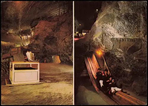 Berchtesgaden Kaiser-Franz-Rutsche im Salzbergwerk Kaiser-Franz-Sinkwerk 1975