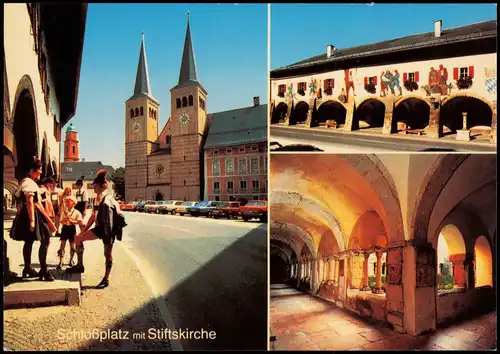 Ansichtskarte Berchtesgaden Schloßplatz mit Stiftskirche 1970