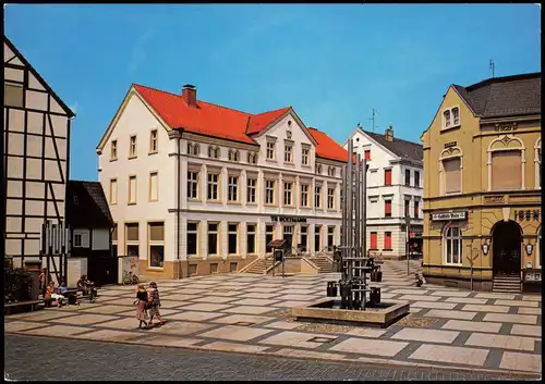 Ansichtskarte Beckum Ortsansicht, Marktplatz 1975
