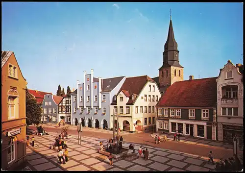 Ansichtskarte Beckum Marktplatz mit Rathaus 1975