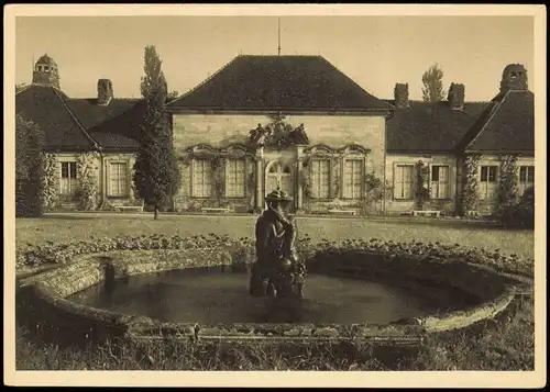 Ansichtskarte Bayreuth EREMITAGE OBERES SCHLOSS HAUPTFASSADE MIT BASSIN 1950