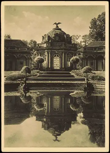 Ansichtskarte Bayreuth EREMITAGE BAYREUTH SONNENTEMPEL 1950