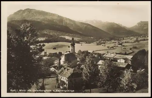 Reit im Winkl Panorama-Ansicht mit Unterberghorn u. Kaisergebirge 1930