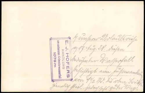 Krimml Krimmler Wasserfälle Krimml Pinzgau unterer Wasserfall 1928