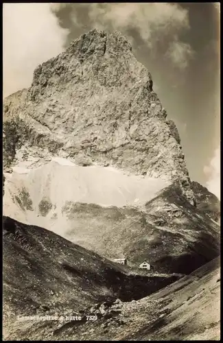 Ansichtskarte .Tirol Österreich Tirol Berge Lamsenspitze mit Hütte 1950