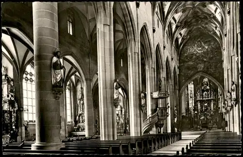 Ansichtskarte Überlingen St. Nikolaus Münster mit Altar 1962