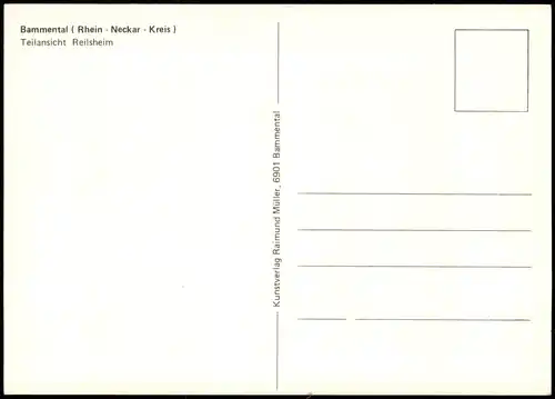 Ansichtskarte Bammental Panorama-Ansicht Teilansicht Reilsheim 1975