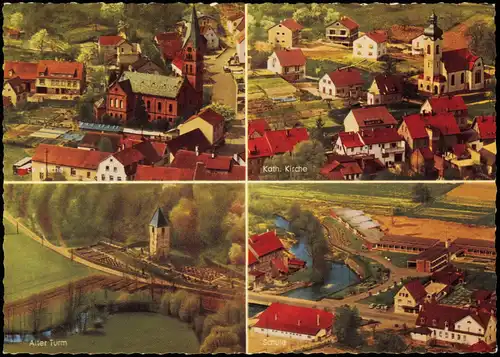 Ansichtskarte Bammental Mehrbild-AK mit Luftbild-Fotos Luftaufnahmen 1975