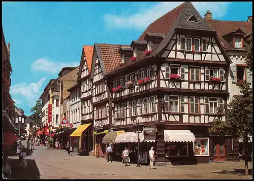 Ansichtskarte Bensheim Hauptstraße, Geschäft, Leute beim Einkaufen 1980