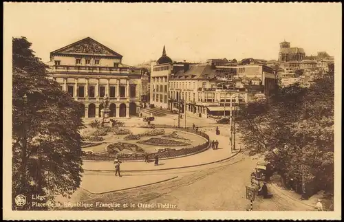 Lüttich Luik Lîdje Place de la République Française et le Grand Théâtre 1920