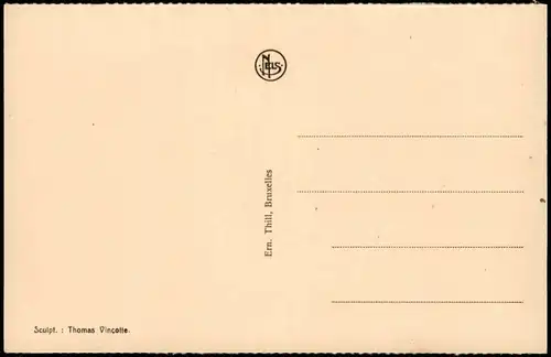 Lüttich Luik Lîdje Eglise St. Vincent et Statue Zénobe Oramme 1920