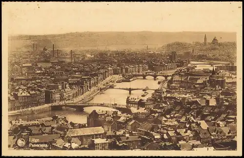 Postkaart Lüttich Luik Lîdje Ortsansicht, Stadt-Panorama 1920