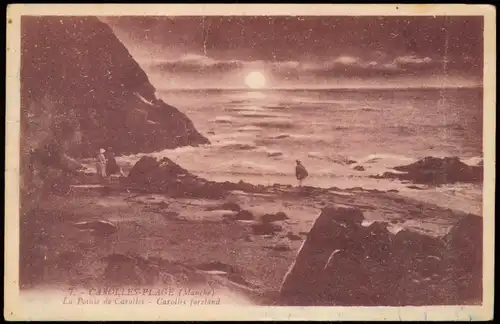 CPA .Frankreich CAROLLES-PLAGE (Manche) La Pointe de Carolles 1910