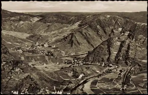 Ansichtskarte Mayschoß Panorama-Ansicht Ahrtal mit Lochmühle 1958