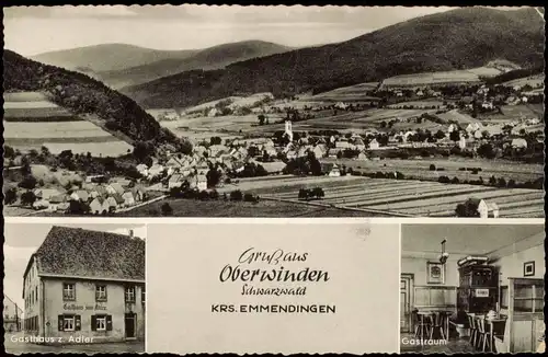 Oberwinden Elztal-Winden Mehrbildkarte  und Gasthaus Zum Adler 1962